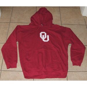 Unisex Maroon Sz Large OLKLAHOMA SOONERS Athletic Hoodie Logo Hooded Sweatshirt